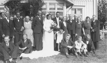 Bröllopskalas Anne-Marie och Frans 1944
